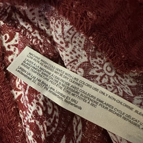 Intimately Free People All Nighter Trapeze Slip Dress Lace Sheer Red Med/large - Picture 3 of 9